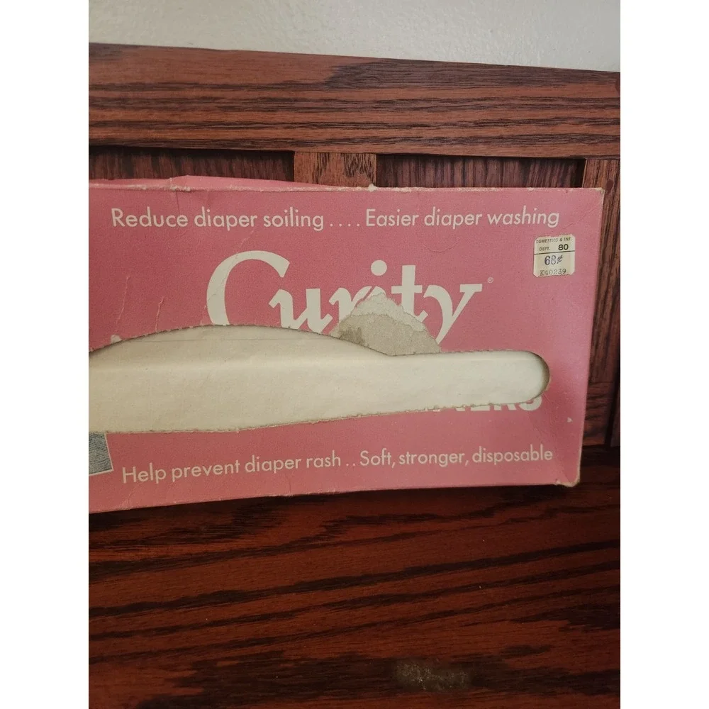 Vintage Curity Diaper Liners‎ 1950s The Kendall Company USA Made Cloth Diaper